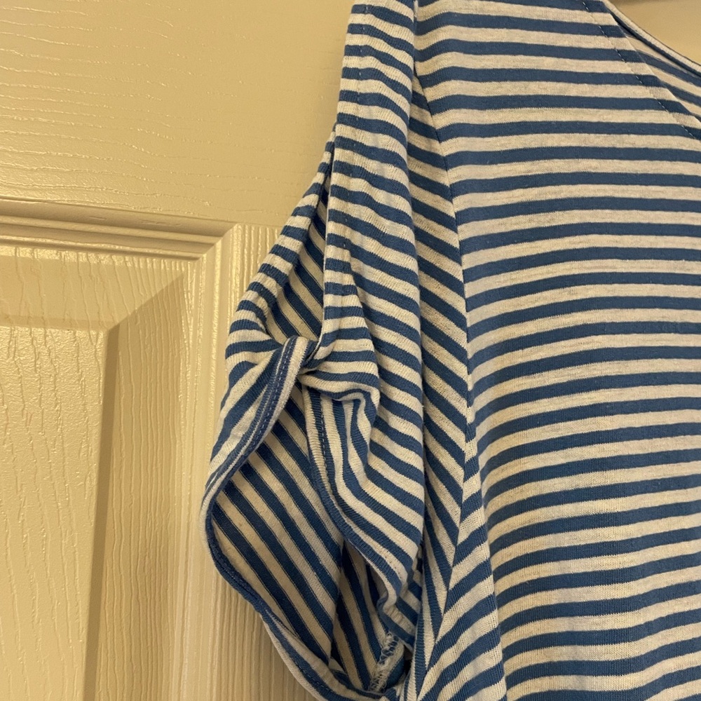 J. Jill Blue and White Striped Short-Sleeve Tunic - Picture 2 of 7